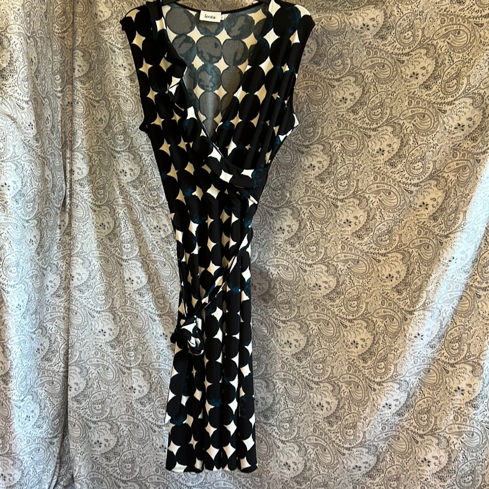 Leota wrap v neck dress